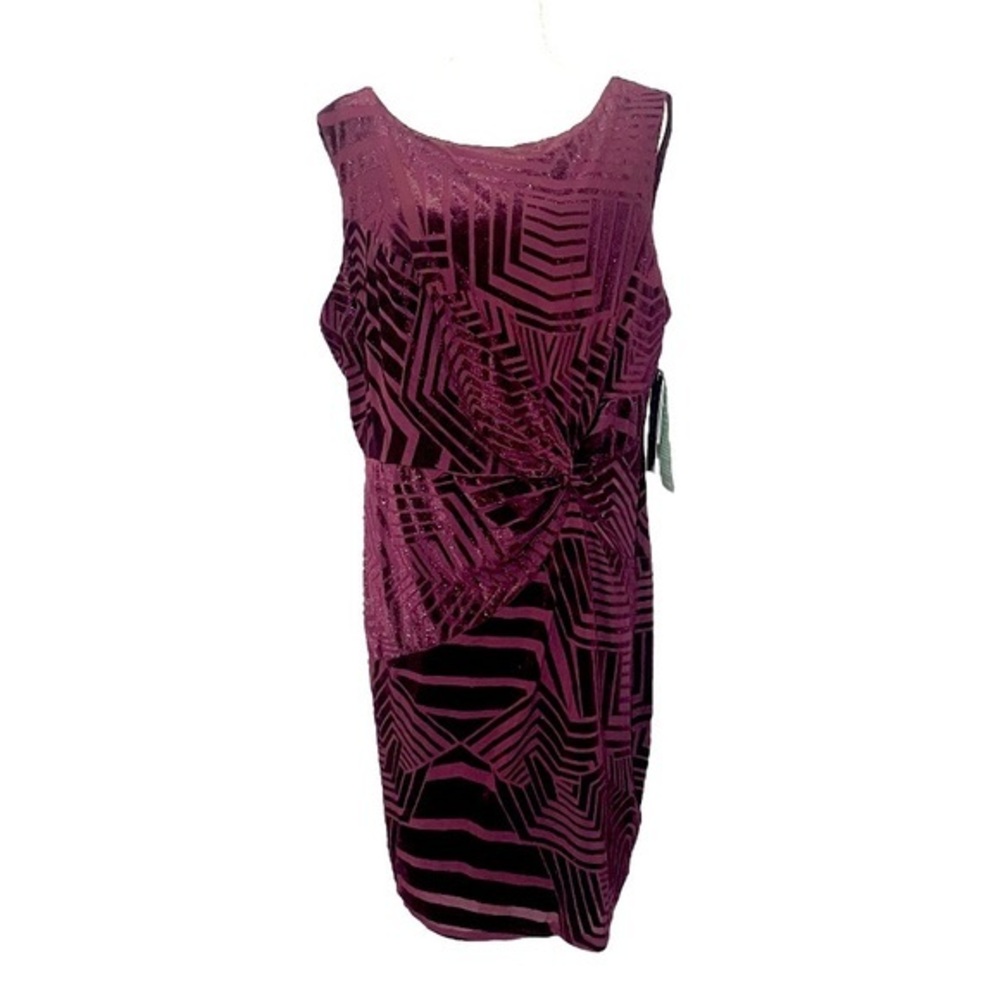 NWT Scarlett Berry Maroon Wine Glitter Sleeveless Sheath Dress Party Holiday New